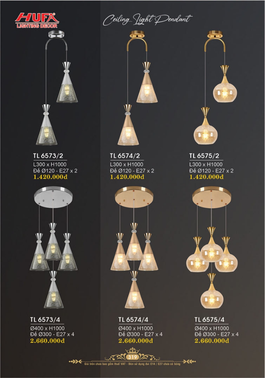 Bảng giá đèn trang trí HUFA